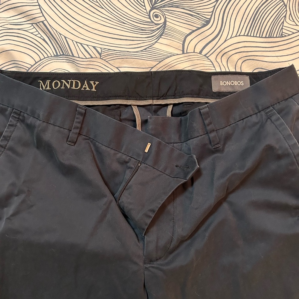 Bonobos Men’s Weekday Warrior Dark Blue Dress Pants - Picture 10 of 11